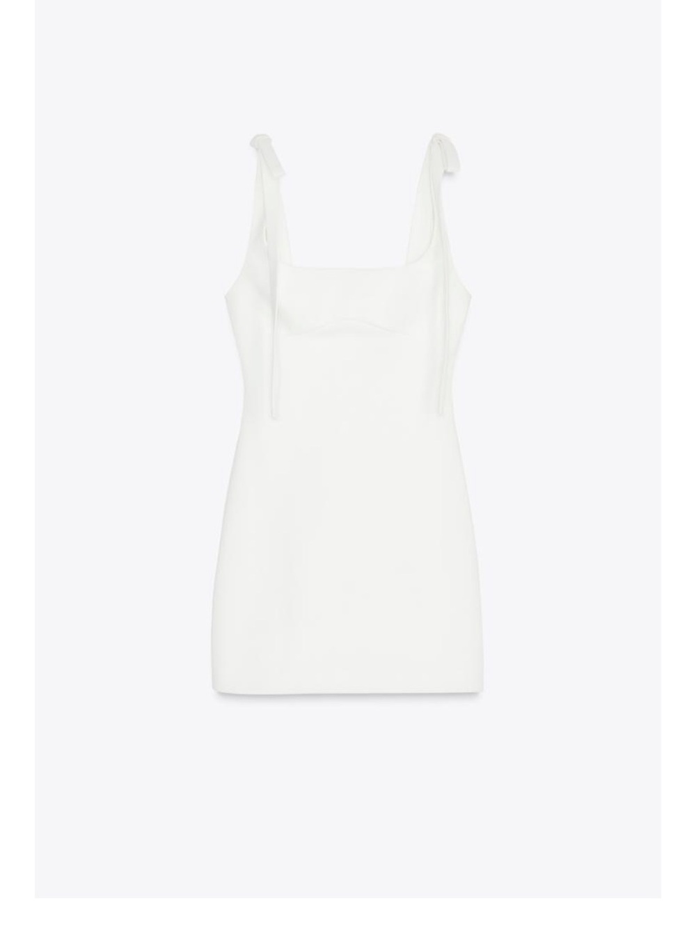 Zara White Tie-Shoulder Mini Dress size xs